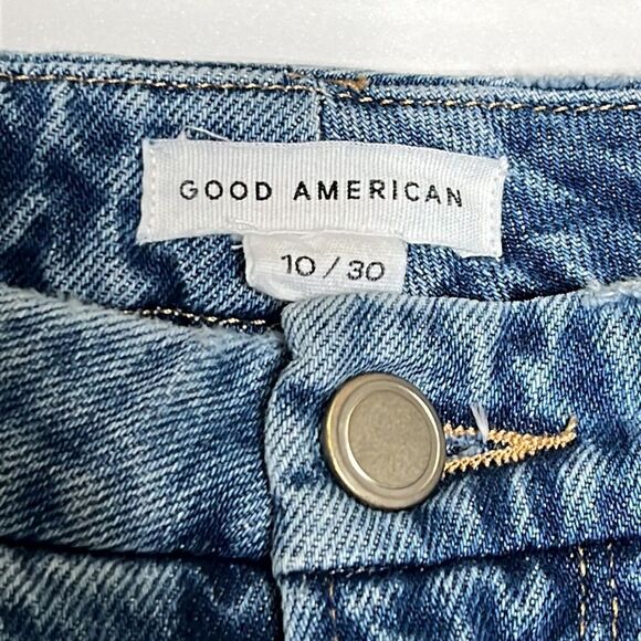Good American Good Curve High Waist Distressed Jeans Size 10 - Picture 6 of 11